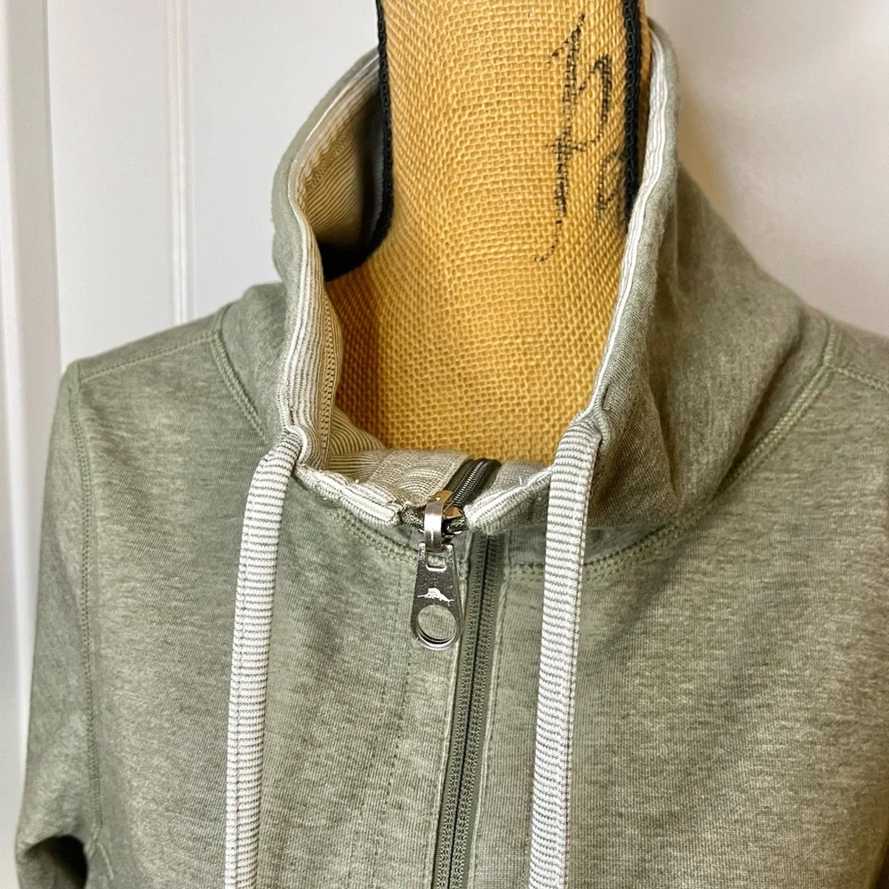 Tommy Bahama Sun Fade Flipside Reversible Full Zip Jacket Gray Size Large